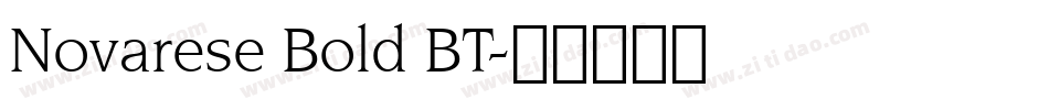Novarese Bold BT字体转换